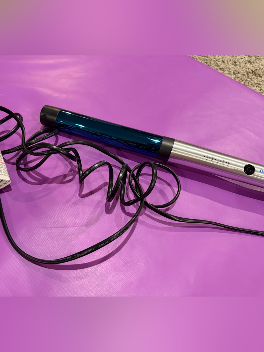 BaBylissPRO Nano Titanium Curling Wand Blue - Picture 6 of 9